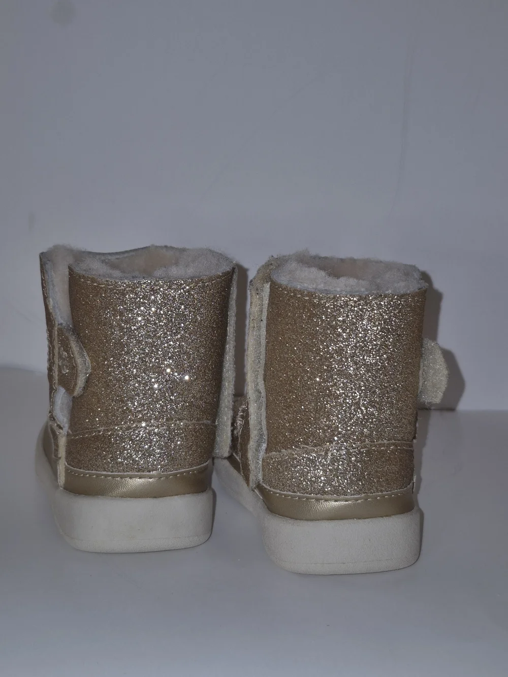 UGG Kids Glittery Gold Shearling Boots